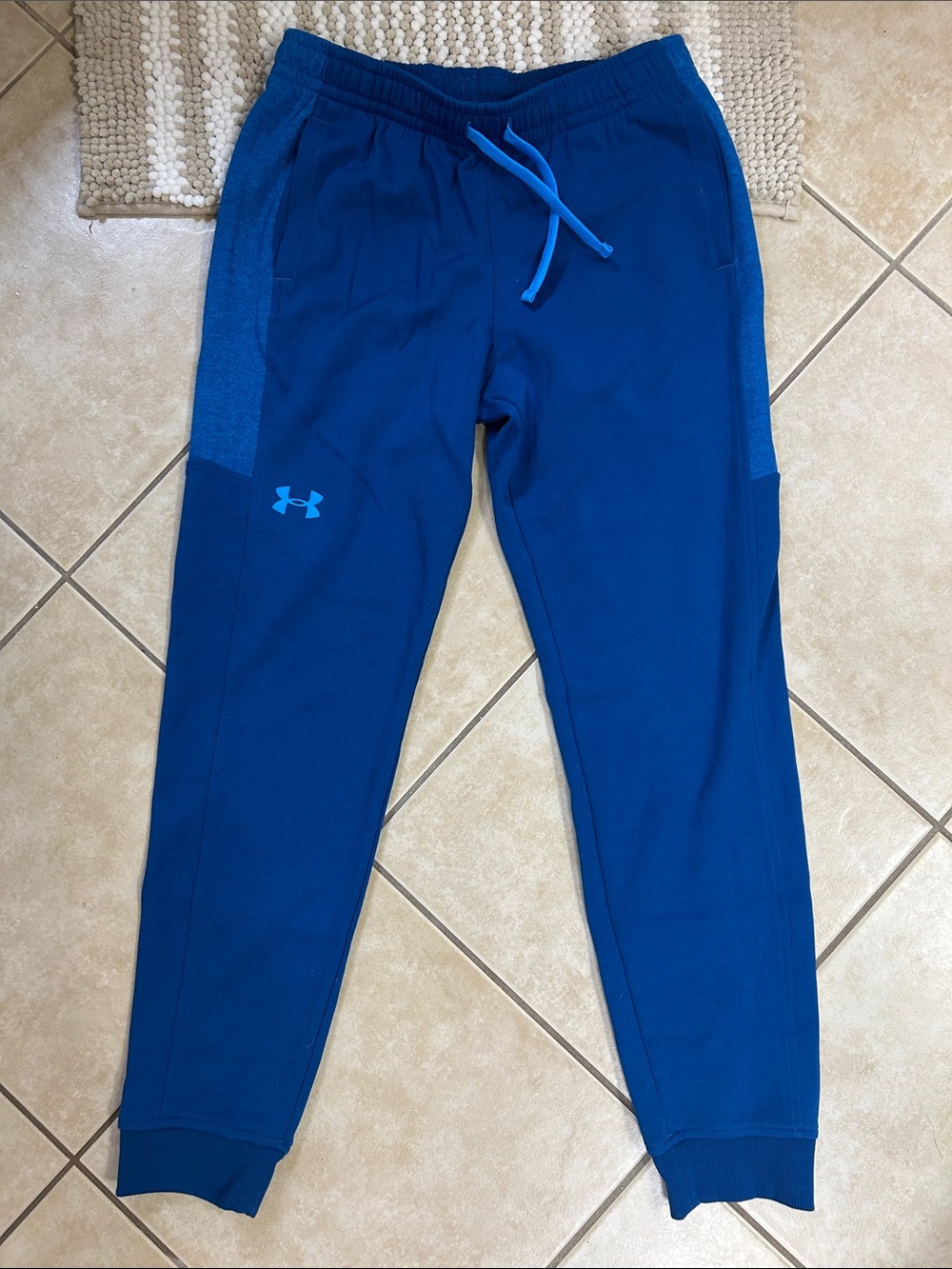 Under Armour Kids Royal Blue Joggers with Logo